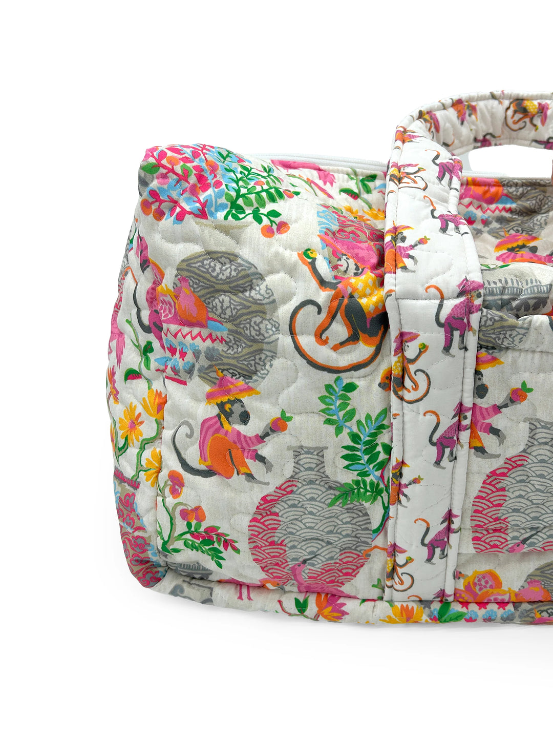 Quilted Jungle Duffle Bag