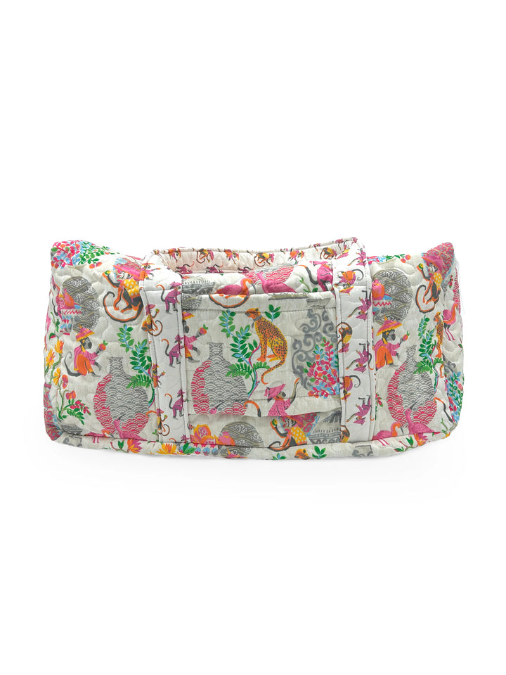 Quilted Jungle Duffle Bag