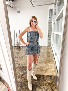 Let's Go Girls Top in Denim - JD Ranch Boutique