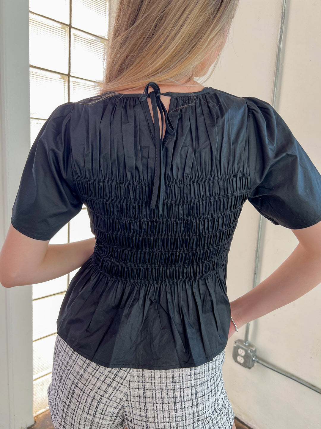 Black and White Tweed Shorts - JD Ranch Boutique