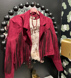 The Boss Lady Jacket in Maroon - JD Ranch Boutique