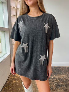 Rhinestone Star T-Shirt Dress - JD Ranch Boutique