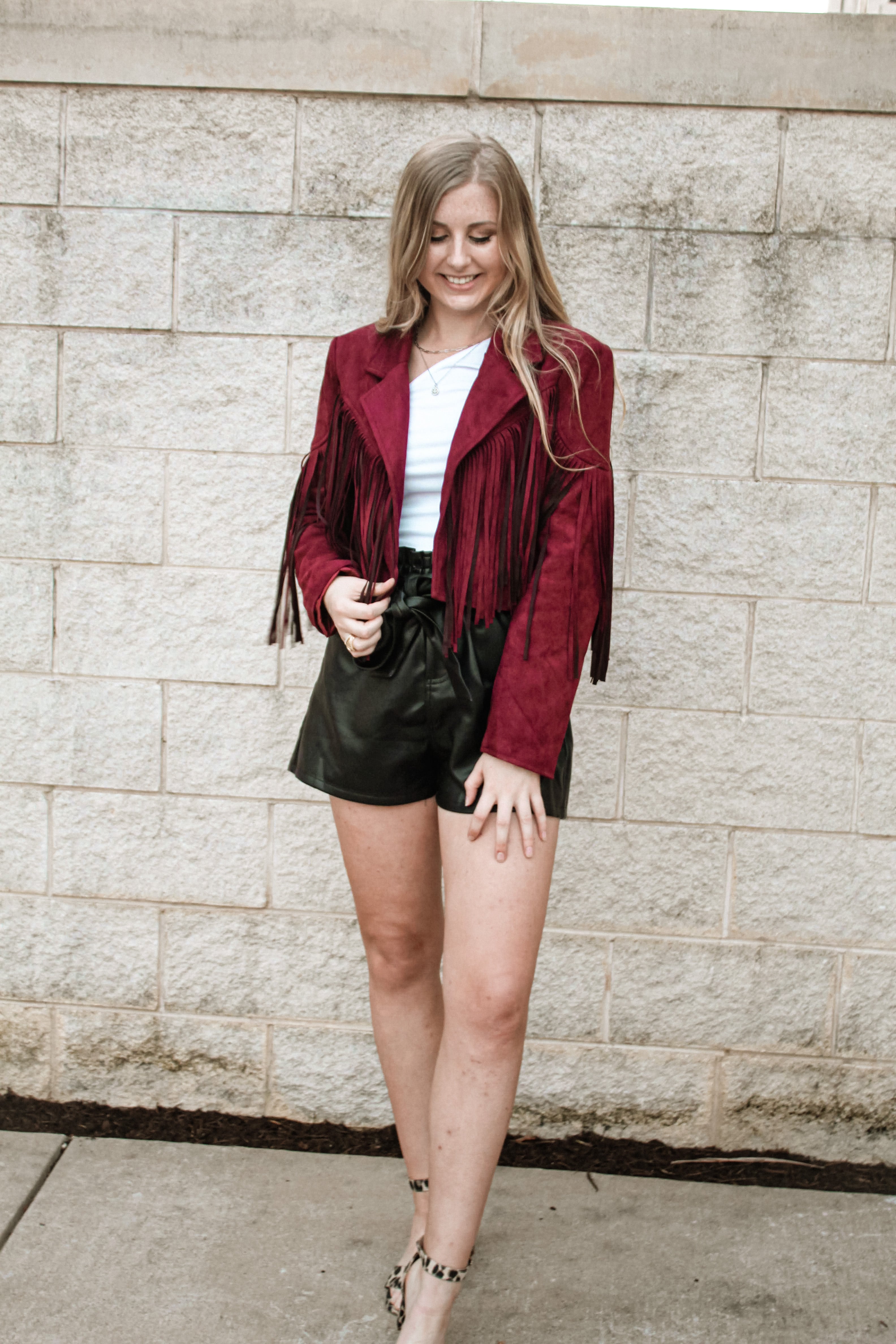 The Boss Lady Jacket in Maroon - JD Ranch Boutique