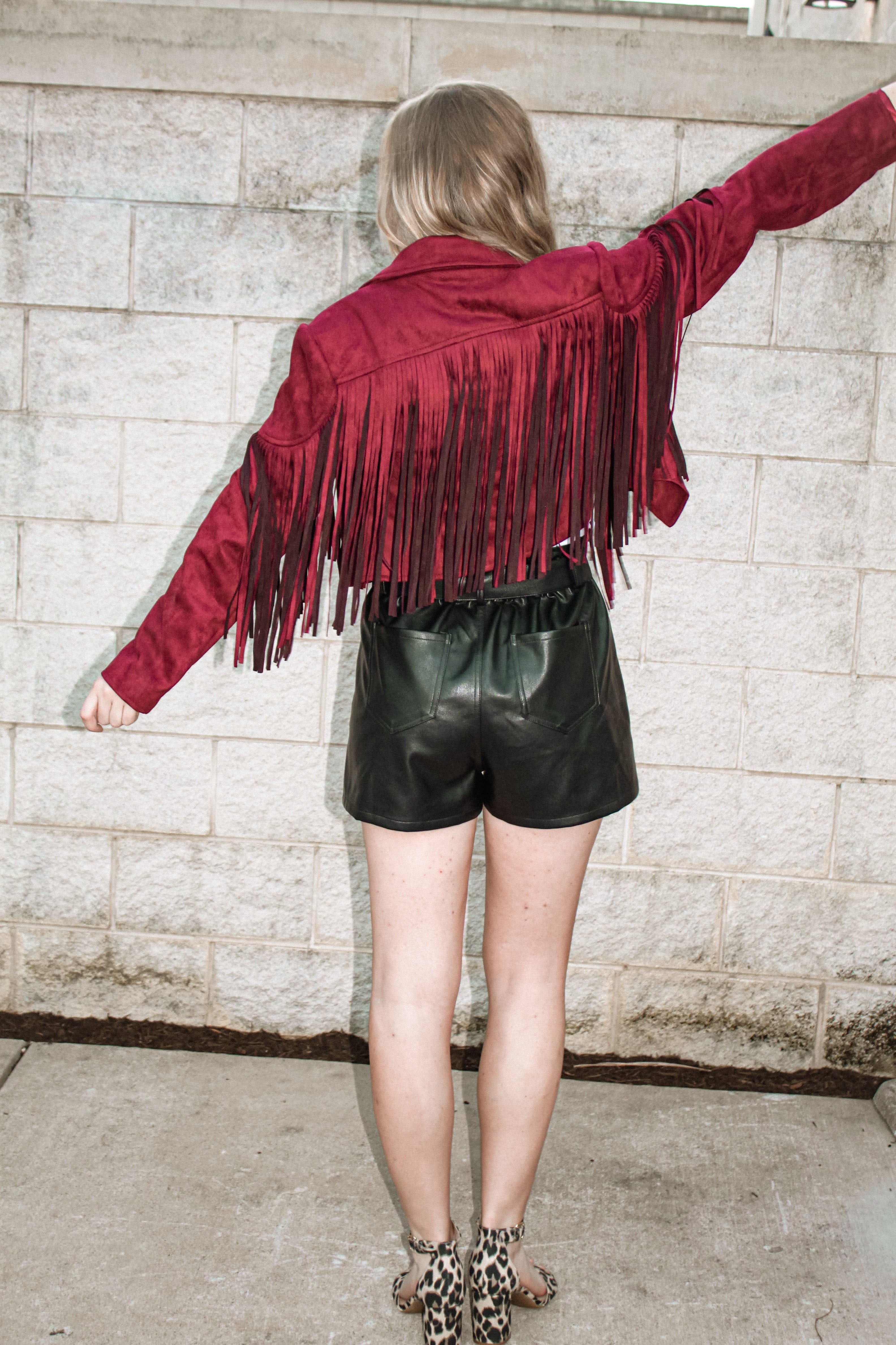 The Boss Lady Jacket in Maroon - JD Ranch Boutique