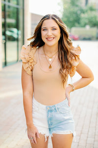 The Taupe Bodysuit - JD Ranch Boutique